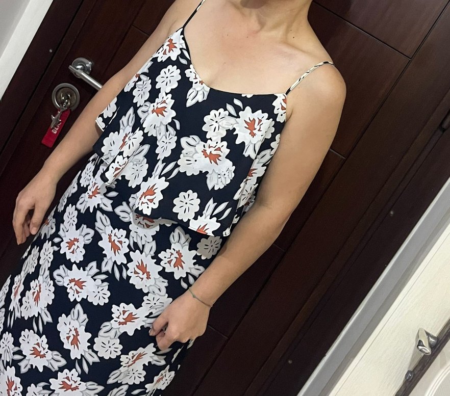 Çiçek Desenli Uzun Bohem Elbise - Görsel 3