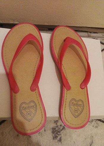 Beyaz Kadın Sandaletve pembe terlik - Görsel 3