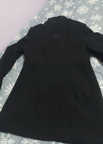 Siyah Fermuarlı Kadın Kaban - Görsel 4