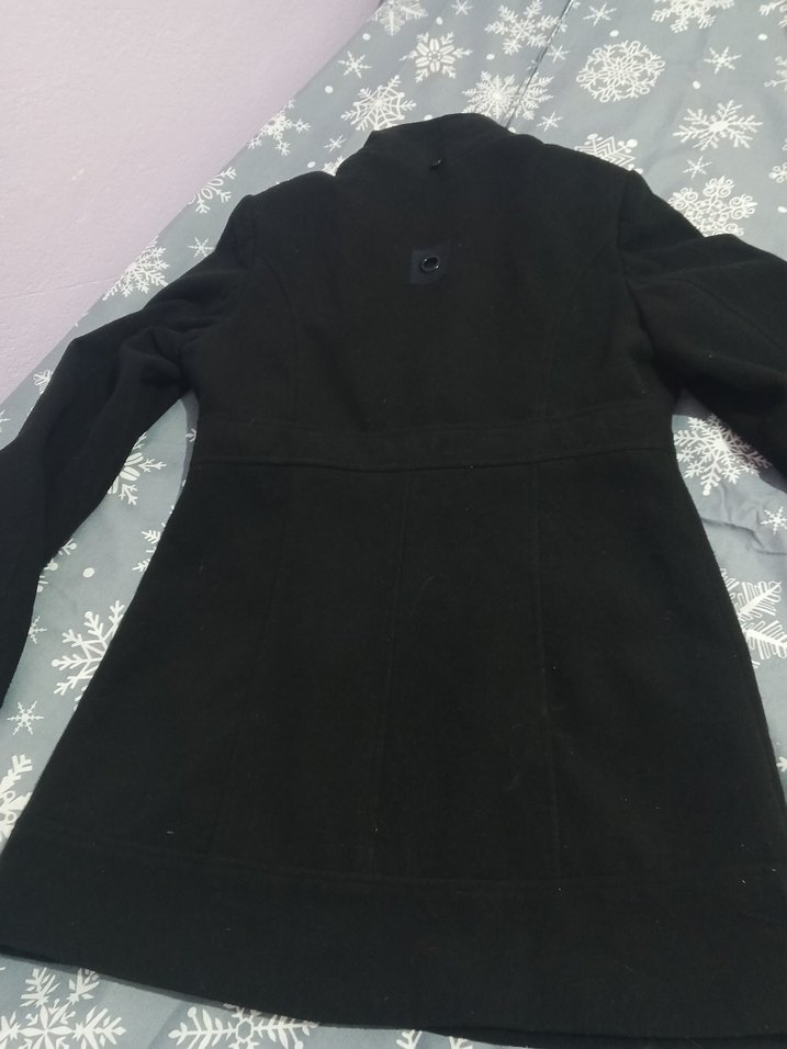 Siyah Fermuarlı Kadın Kaban - Görsel 4