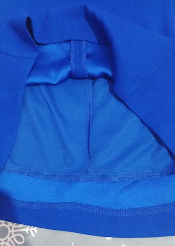 Mavi Dantel Detaylı Midi Elbise - Görsel 5