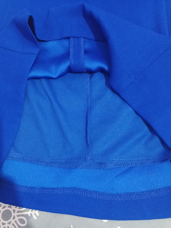 Mavi Dantel Detaylı Midi Elbise - Görsel 5