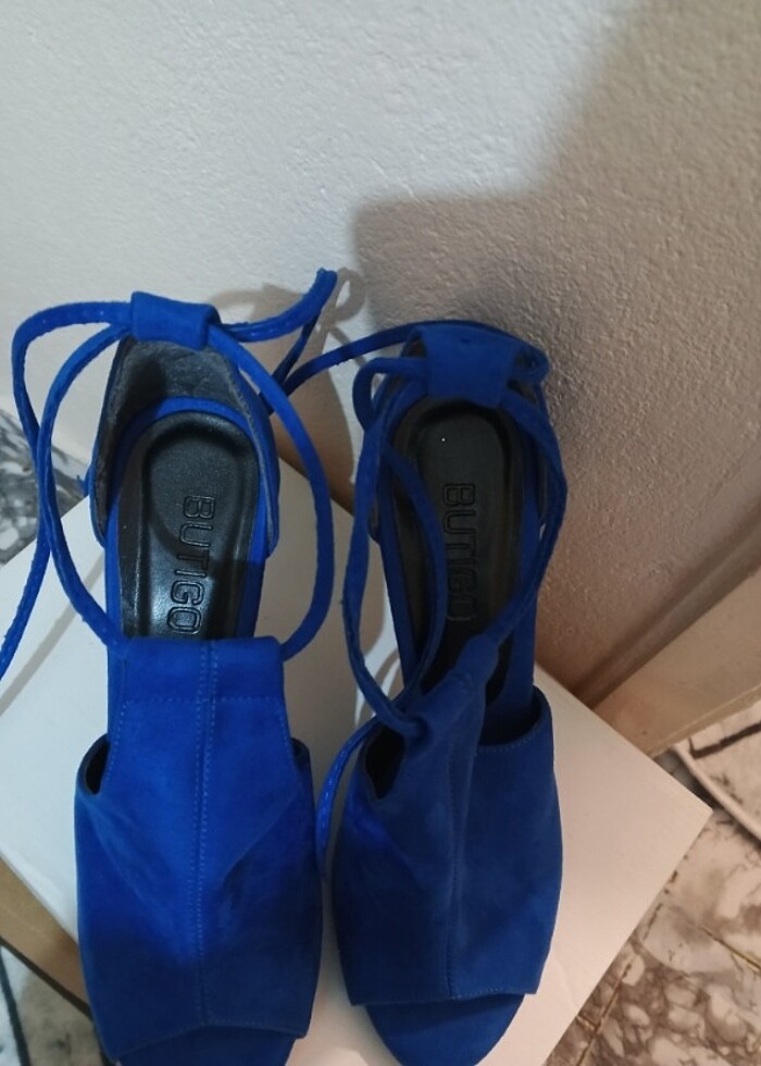 Abiye mavi ayakkabı  - Görsel 2