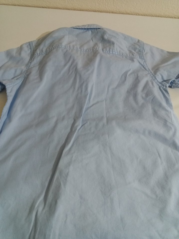 Erkek Çocuk Kot Gömlek, Kısa Kollu, Düğmeli - Görsel 4