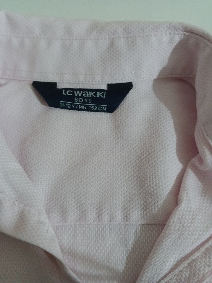 Düğmeli Pembe Keten Gömlek - Görsel 2