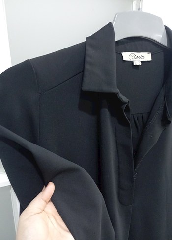 Düğmeli, Uzun Kollu Siyah Tuxedo Ceket - Görsel 4