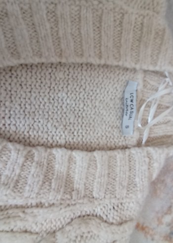 LC Waikiki V Yaka Bej Örgü Kadın Süveter
