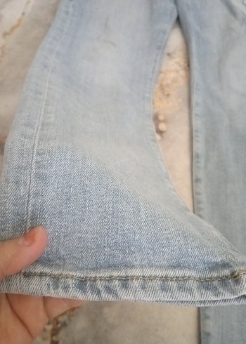 m Beden Kadın Gri Midi Boy Denim Pantolon