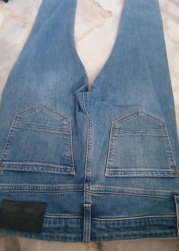 Mavi Lacivert Bağcıklı Kadın Kot Pantolon