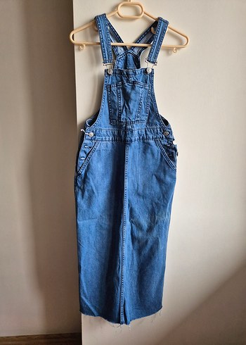 dilvin jeans 34 beden kot salopet elbise - Görsel 5