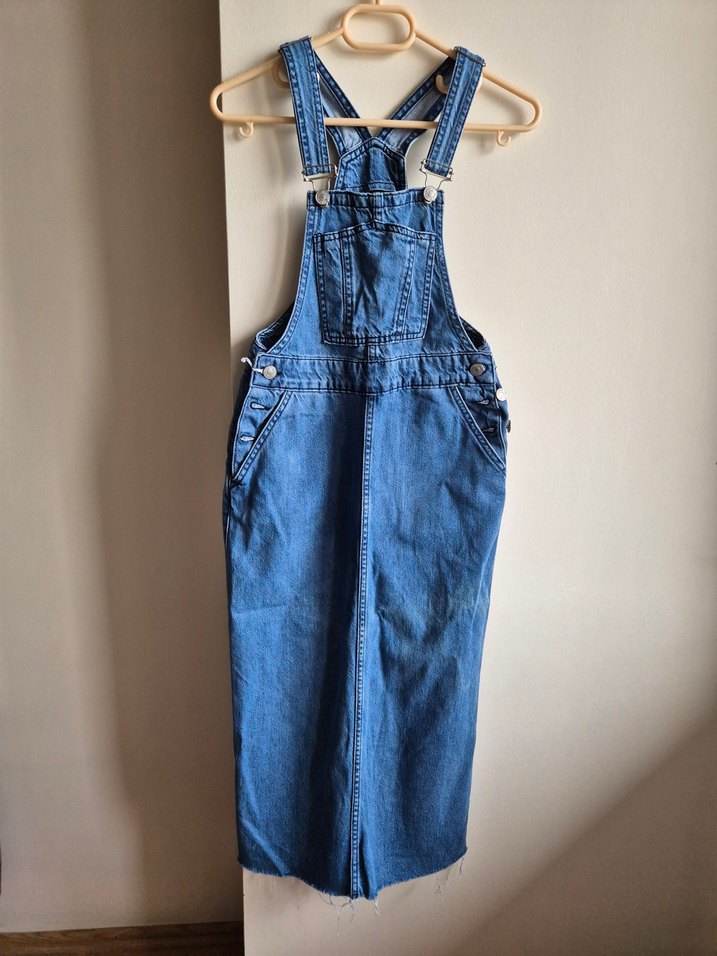 dilvin jeans 34 beden kot salopet elbise - Görsel 5