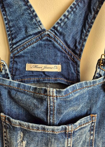 mavi jeans kadın salopet tulum - Görsel 7