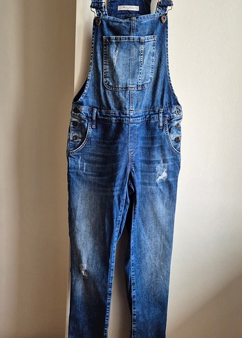 mavi jeans kadın salopet tulum - Görsel 4