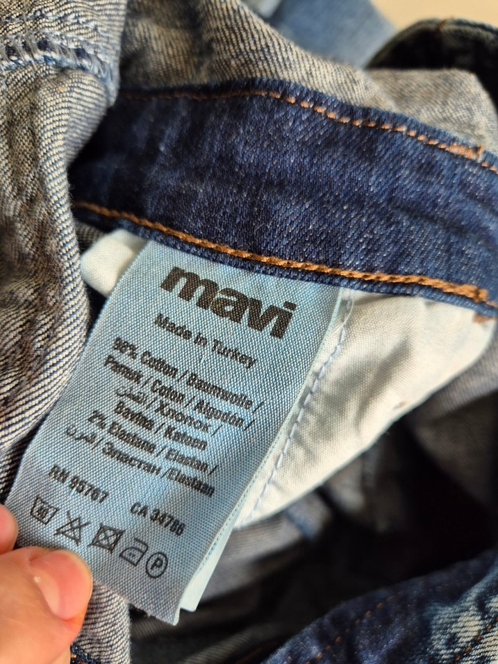mavi jeans kadın salopet tulum - Görsel 5