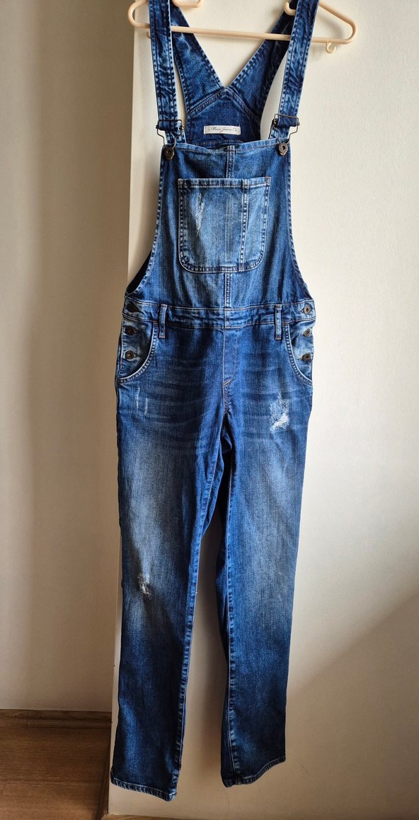 mavi jeans kadın salopet tulum - Görsel 4