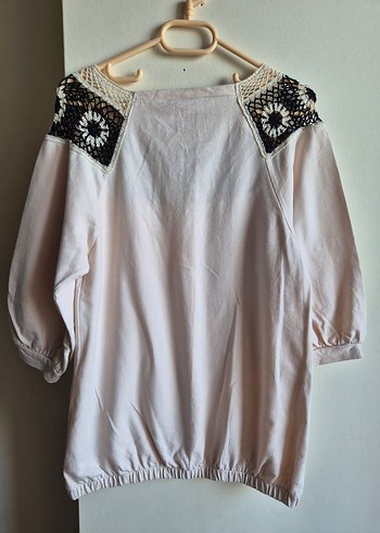 Dantel Yakalı Balon Kol Bluz - Görsel 3