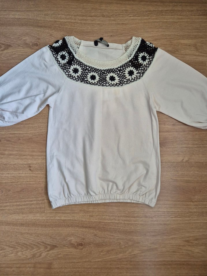 Dantel Yakalı Balon Kol Bluz - Görsel 2