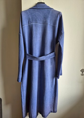 moodbasic 38 beden indigo mavi Uzun Ceket / Trenç - Görsel 7