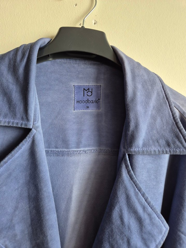 moodbasic 38 beden indigo mavi Uzun Ceket / Trenç - Görsel 5