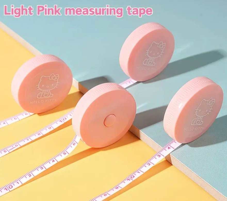 Hello Kitty Pembe Kedi Aksesuarı Mezura - Görsel 2