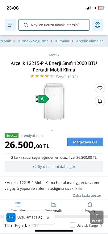  Beden Mobil klima