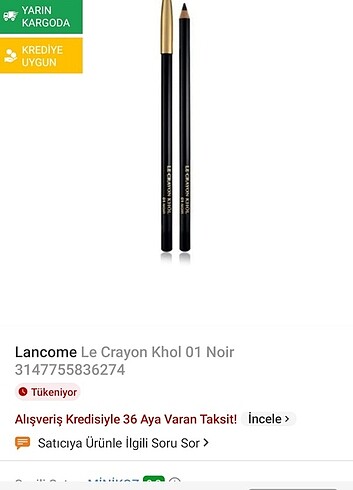 Lancome Lancome le crayon khol 01