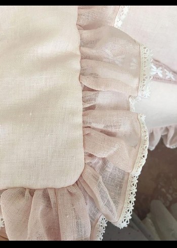 Nakışlı Beyaz Pastel Yatak Örtüsü - Görsel 6