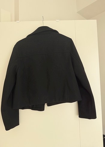 Zara Siyah Fermuarlı Kadın Biker Ceket - Görsel 3