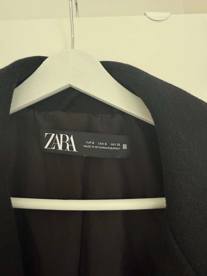 Zara Siyah Fermuarlı Kadın Biker Ceket - Görsel 2