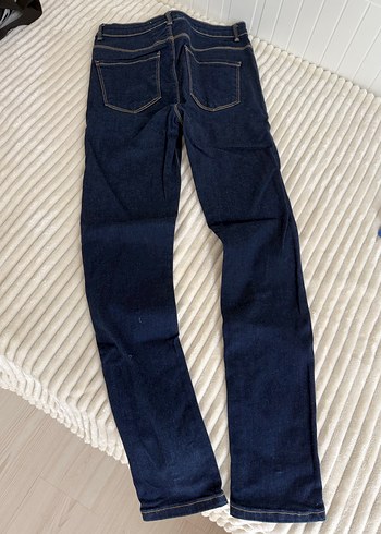 Lacivert Kadın Slim Fit Denim Pantolon - Görsel 3