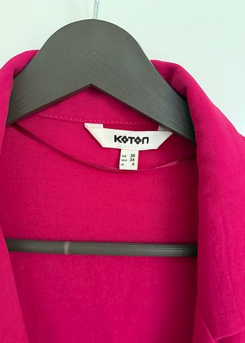 Düğmeli Kısa Kollu Pembe Gömlek - Görsel 3