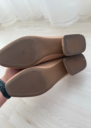 Bej Tokalı Kadın Topuklu Babet - Görsel 6