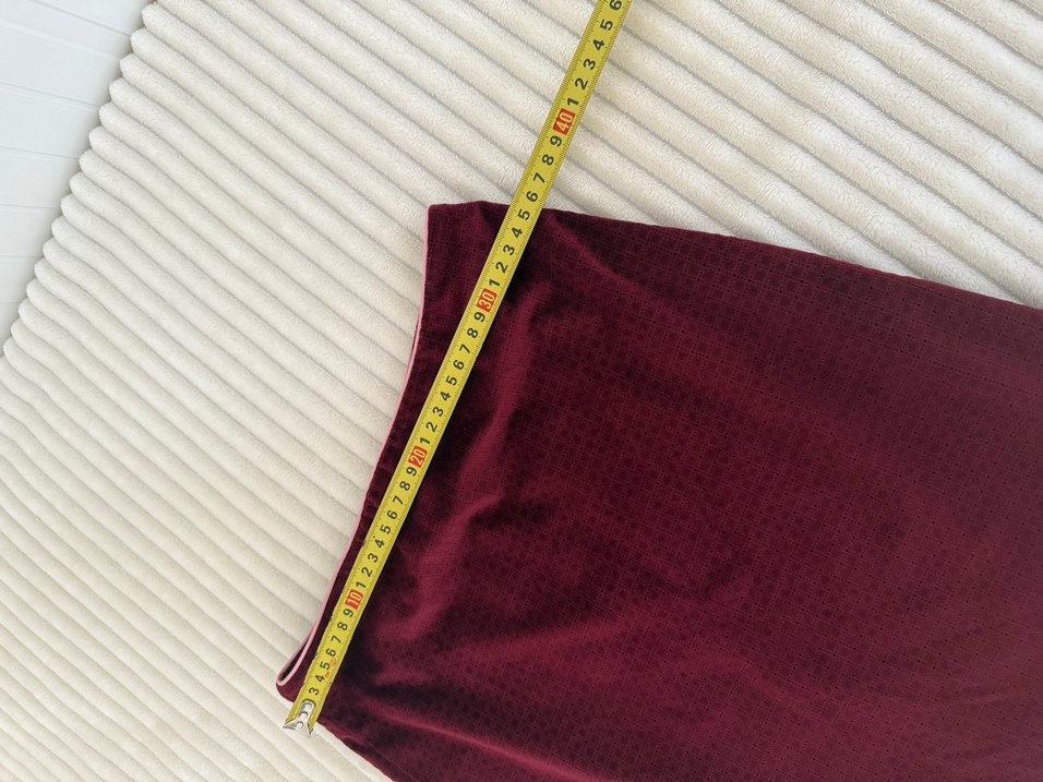 Bordo koton mini etek - Görsel 4