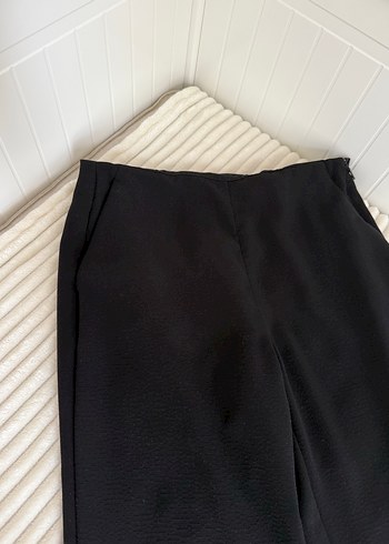 Kadın Siyah palazzo Kumaş Pantolon - Görsel 3