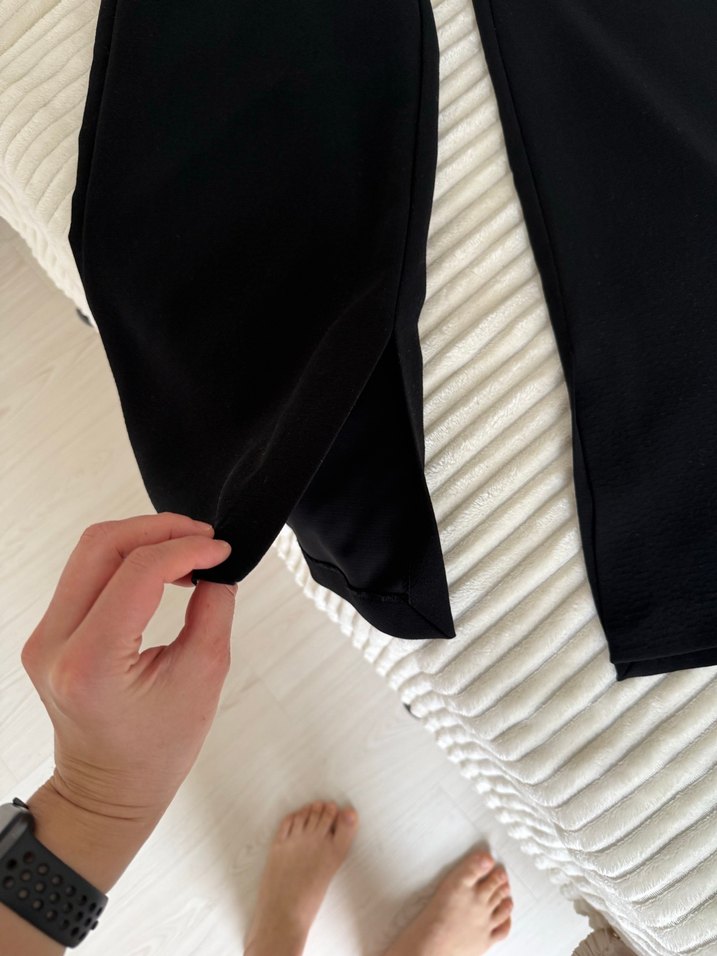 Kadın Siyah palazzo Kumaş Pantolon - Görsel 2