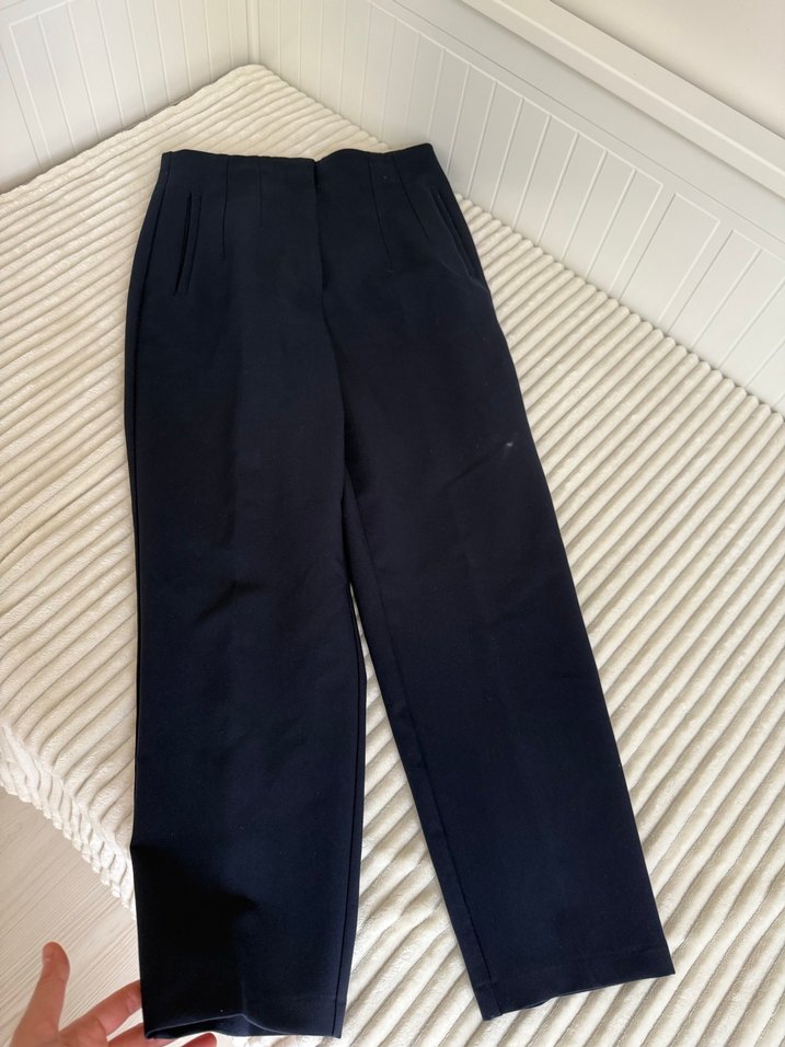 Lacivert Kadın Kumaş Pantolon - Görsel 2