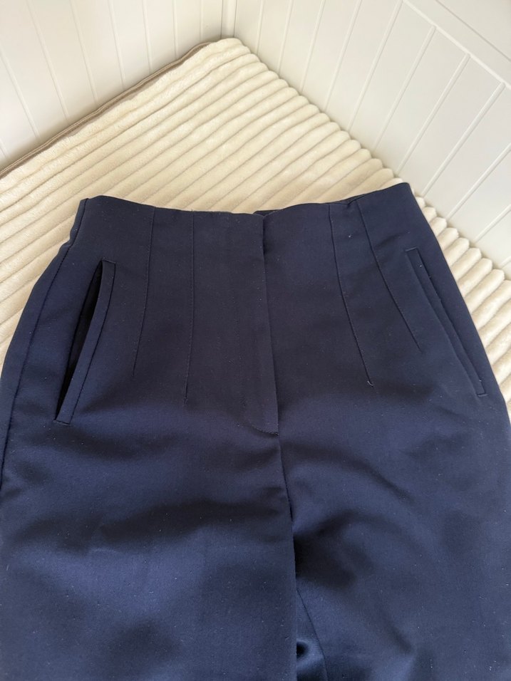 Lacivert Kadın Kumaş Pantolon - Görsel 3