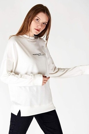 Mariquita Beyaz Sweatshirt
