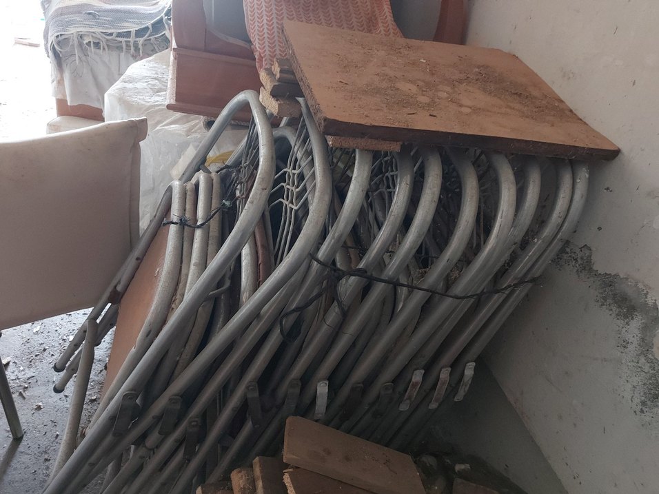 TAMAMI ALİMİNYUM Gri Katlanabilir Sandalye 12 ADET. - Görsel 4