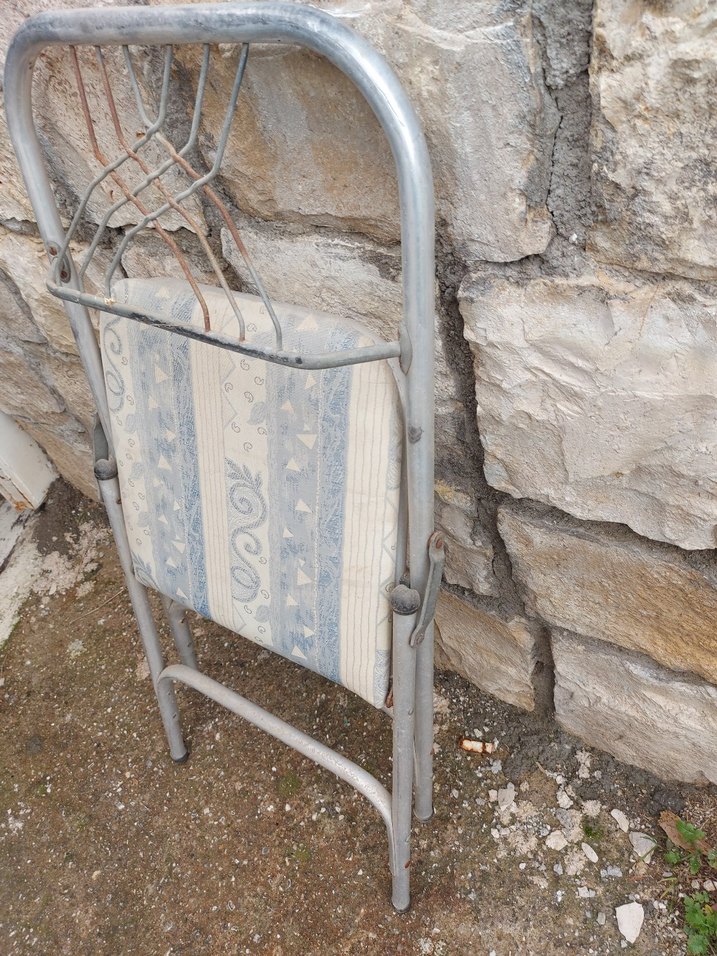 TAMAMI ALİMİNYUM Gri Katlanabilir Sandalye 12 ADET. - Görsel 3