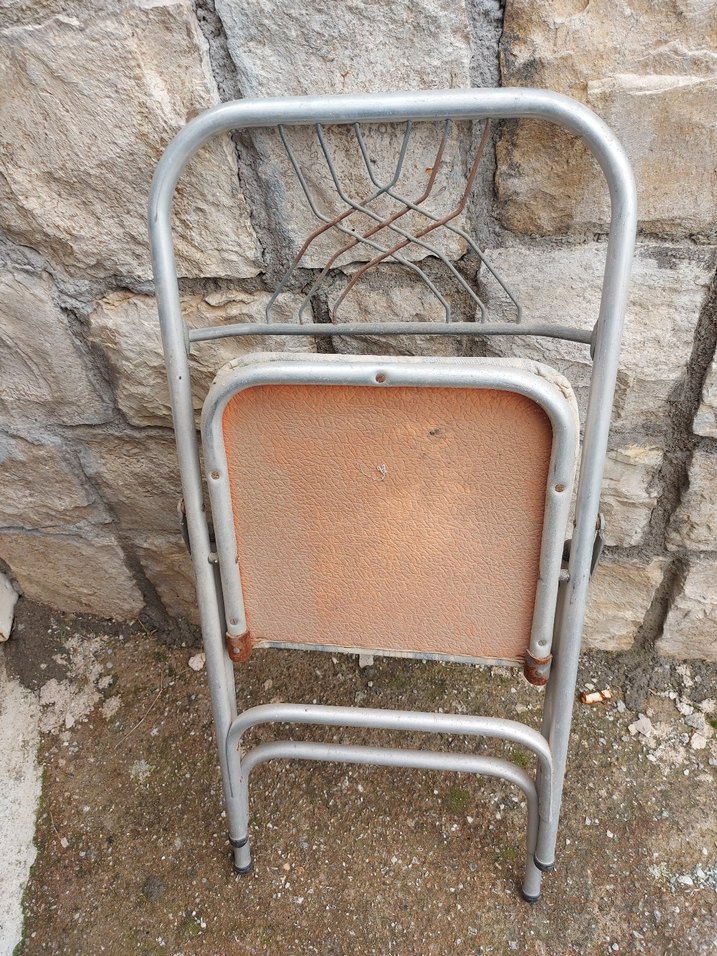 TAMAMI ALİMİNYUM Gri Katlanabilir Sandalye 12 ADET. - Görsel 2