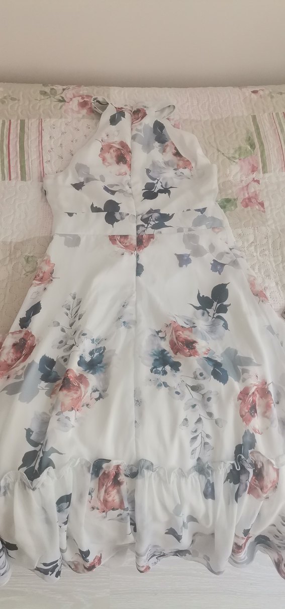 Çiçek Desenli Midi Elbise - Görsel 3