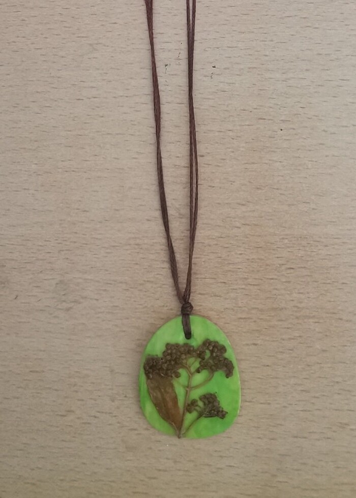 Deve kuşu yumurtasından yapılmış kolye - Görsel 2