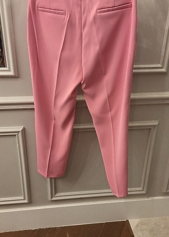 38 Beden pembe Renk Pembe Mini Kadın Blazer Takım