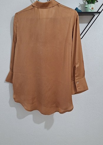 Pierre Cardin Bej Midi Kadın Gömlek Düğmeli Yaka