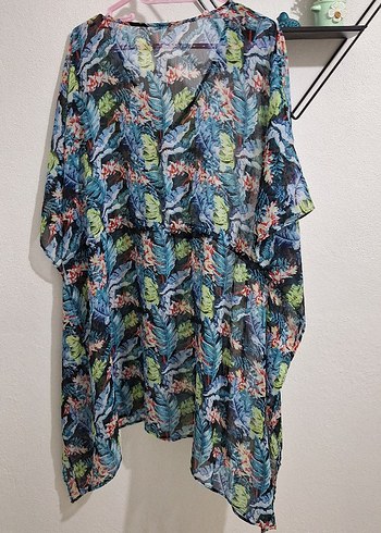 Defacto Kadın Bohem Çok Renkli Midi Kimono