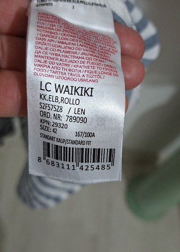 Gri Çizgili Pamuklu Hamile Midi Elbise - Görsel 7