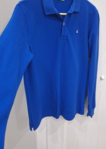 Erkek Mavi Uzun Kollu Polo Tişört - Görsel 5