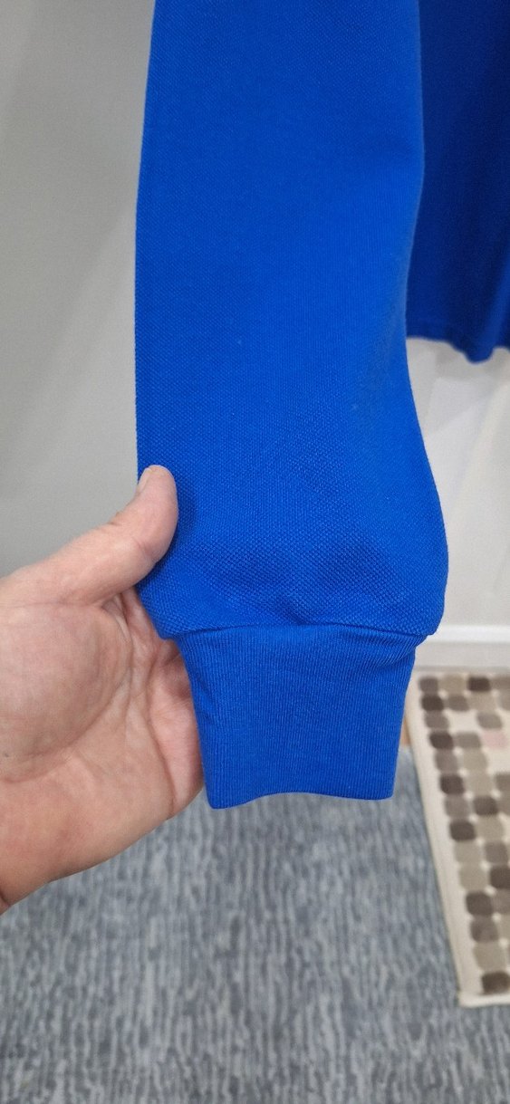 Erkek Mavi Uzun Kollu Polo Tişört - Görsel 2