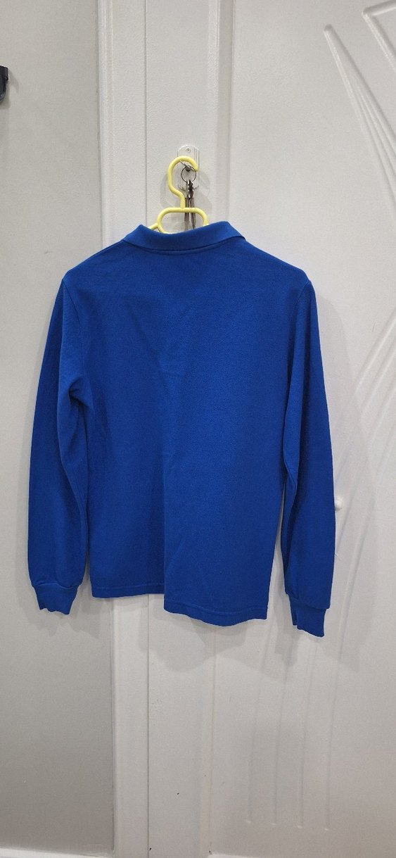 Erkek Mavi Uzun Kollu Polo Tişört - Görsel 3